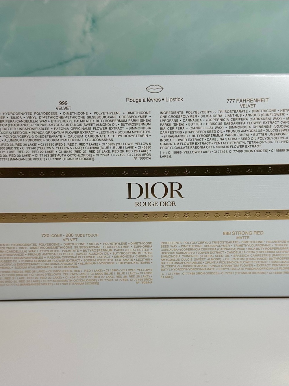 DIOR Exclusive Holiday 5pc Luxurious Lipstick Set with Mirror New w/box & Bag - Picture 6 of 7